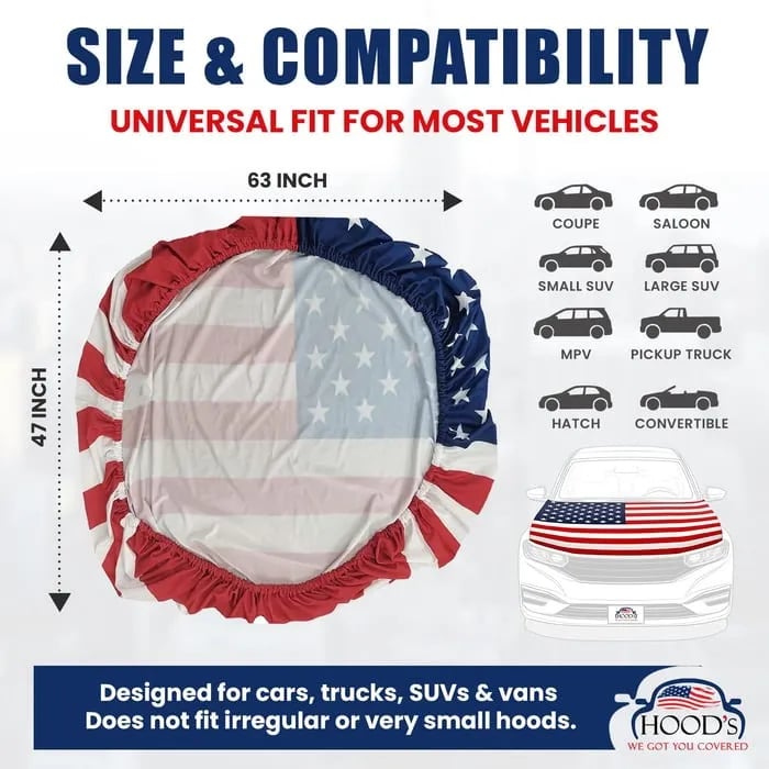 Memorial Day Best Gifts 60% OFF🔥American Car Hood Flag🦅【Buy 2 Free Shipping】