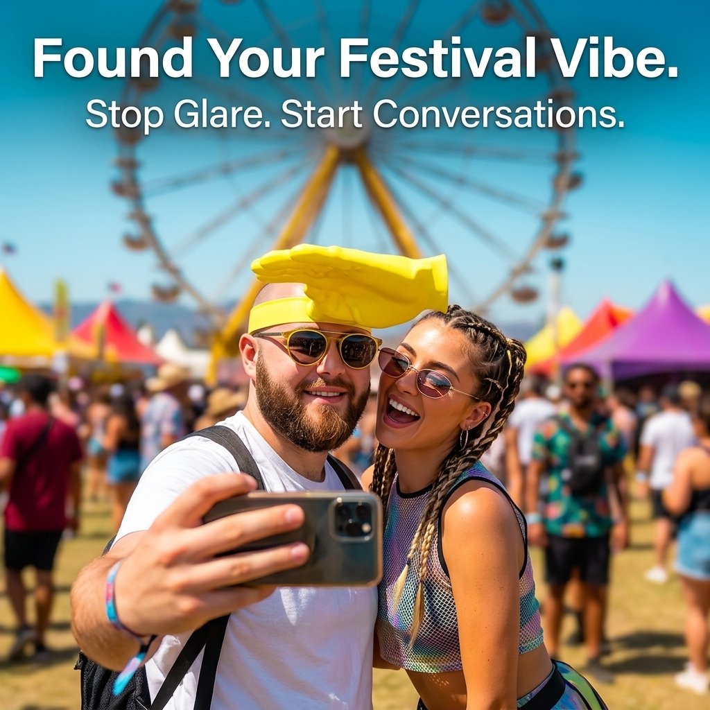 Hands-Free Hand Shade Hat – Instant Sun Protection Visor ☀️