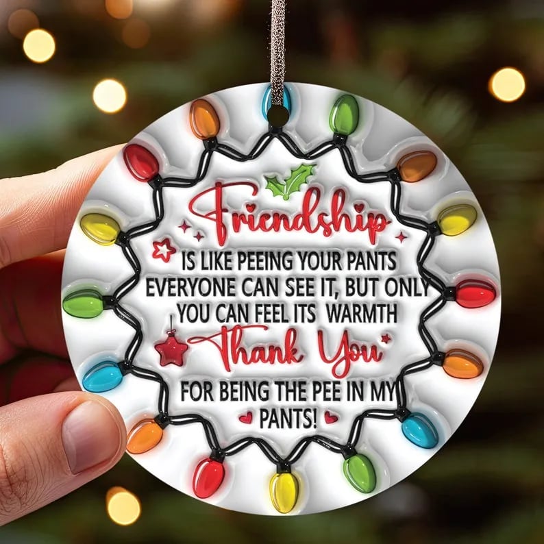 (🔥CHRISTMAS PRE-SALE 49%OFF )🎁BESTIES CHRISTMAS ROUND ORNAMENT