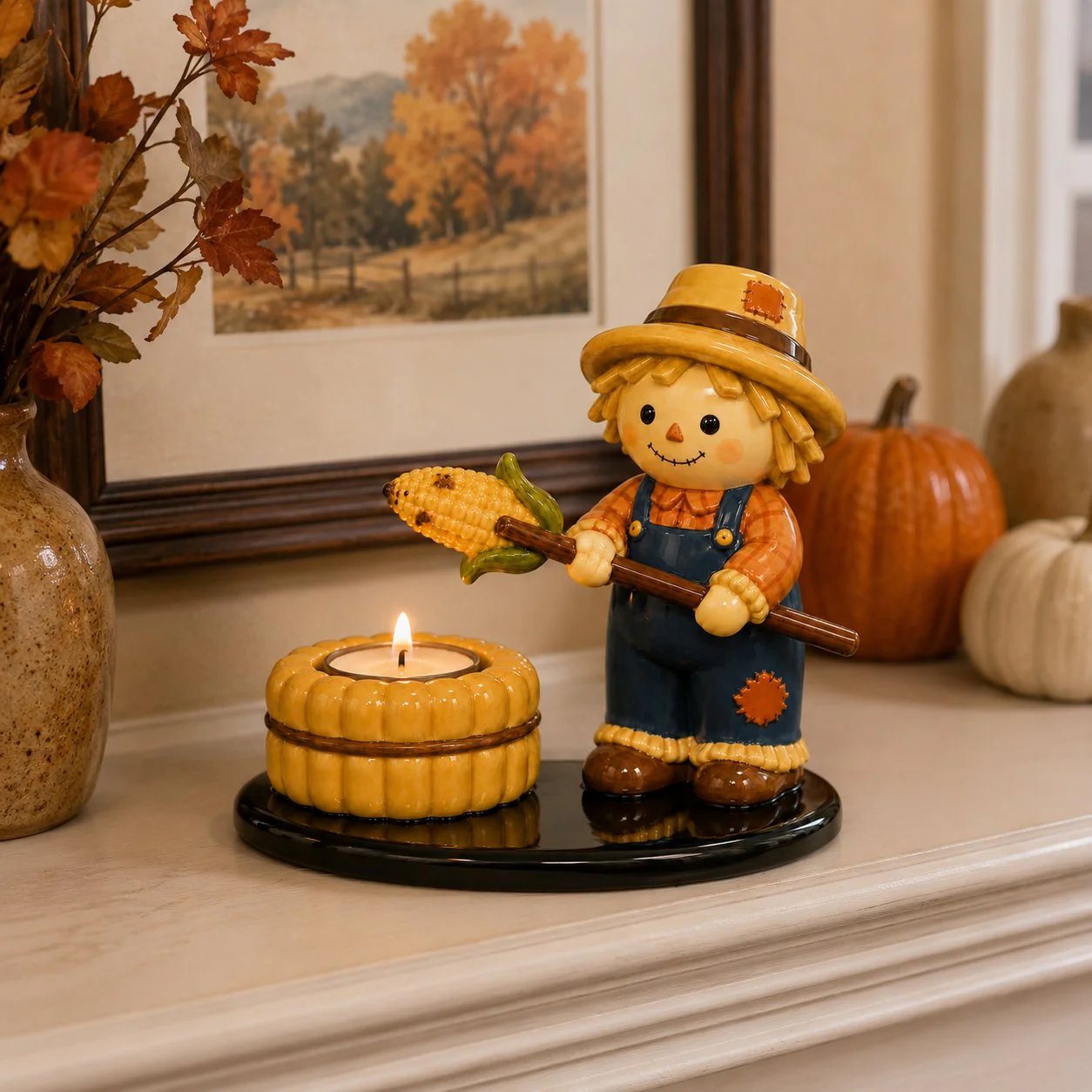 🔥LAST DAY 51% OFF🍂👻Halloween Campfire Tealight Holder ✨– Cozy Spooky Tabletop Décor