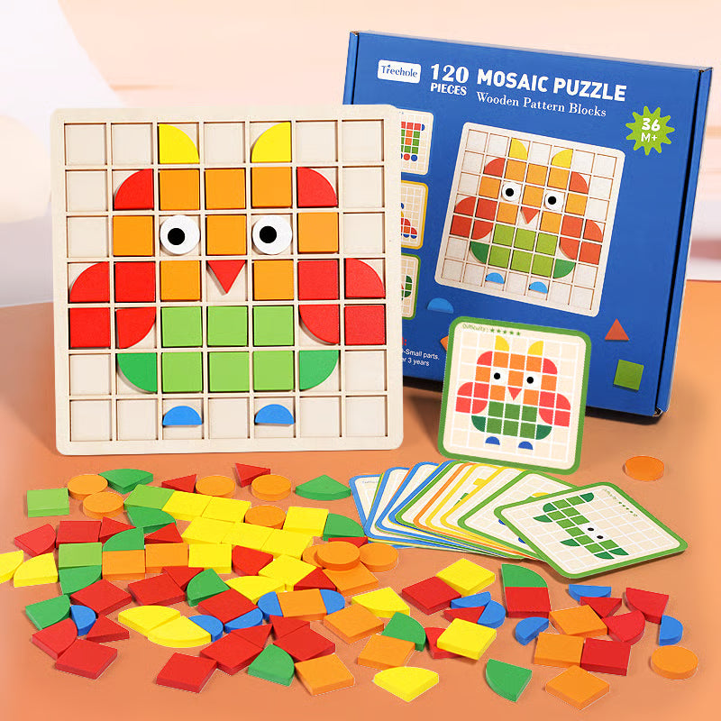 🎁Gift Idea Hot Sale 50% OFF🔥Educational Wooden 3D Colorful Animal Pattern Puzzle