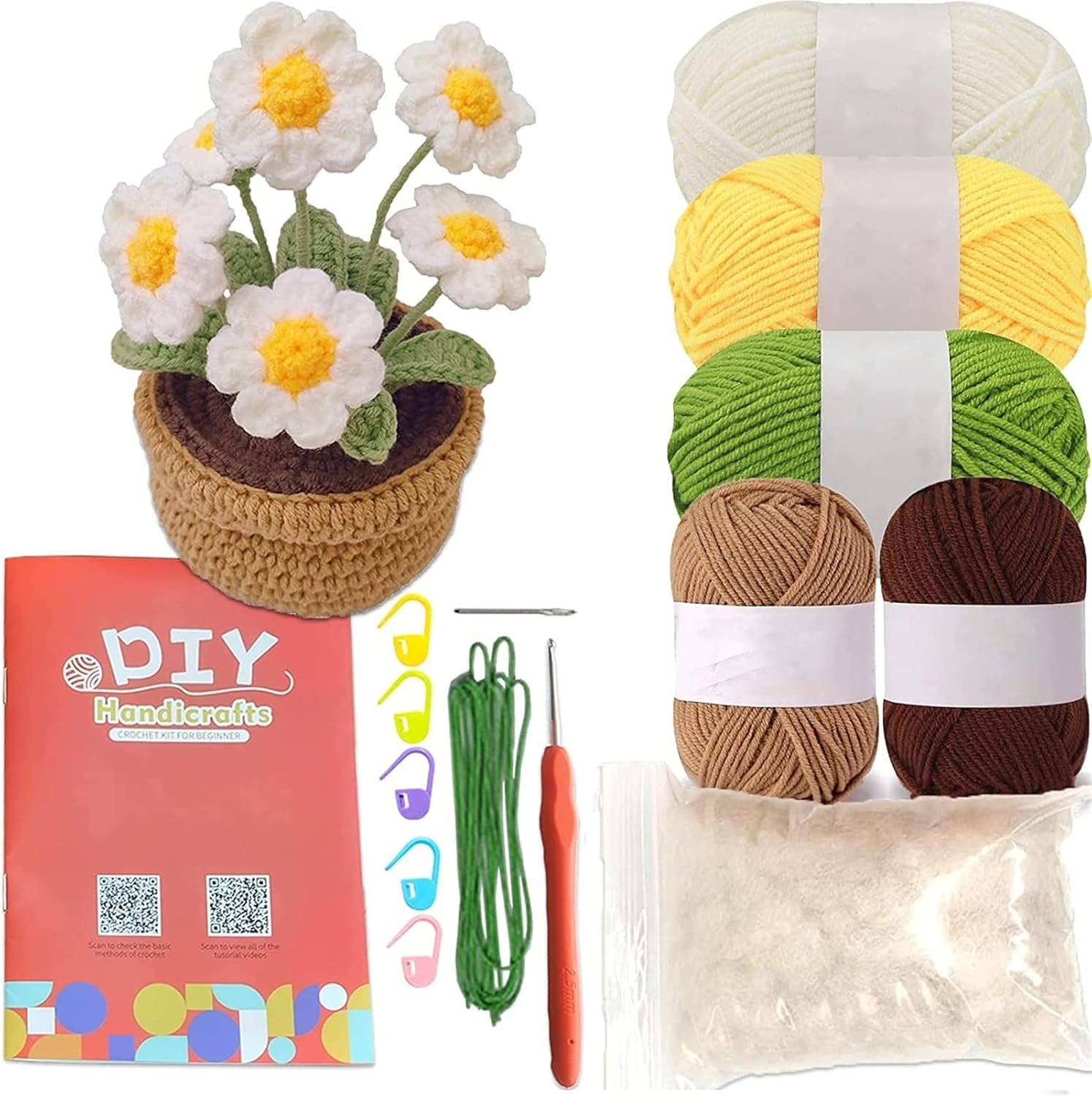 🔥Last 4 hours Sale: Save $20 -Hand-woven Flower Potted Desktop Ornaments (DIY)