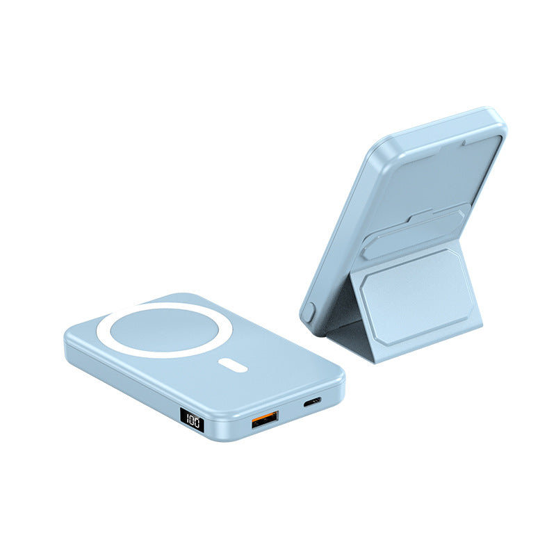 ✨ Mini Foldable Wireless Magnetic Power Bank with Stand! 🧲📱