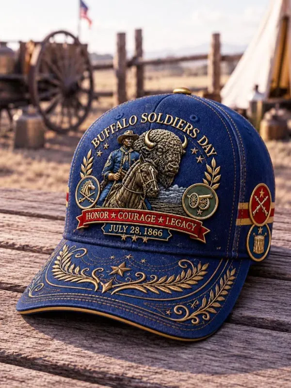Men's Buffalo Soldiers Day Cavalry Rider Print Baseball Cap