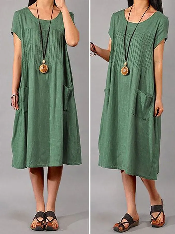 Women's Casual Loose Cotton Dress