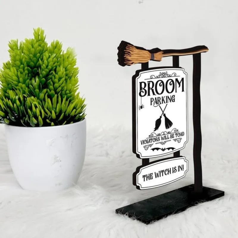 🧹Broom Parking Halloween Mini Sign