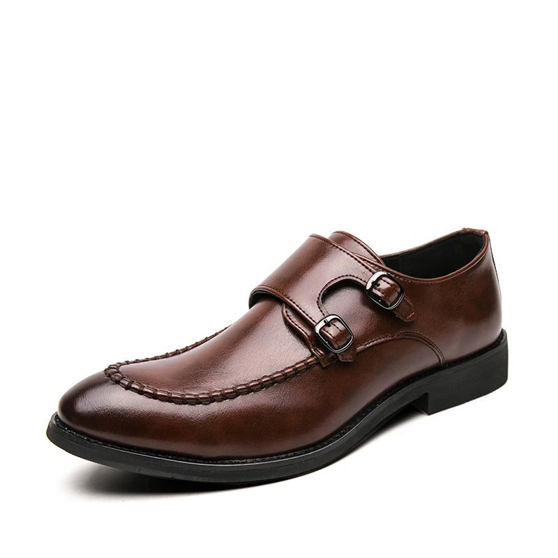 **Liberty Leather Shoes - Double-Monk Strap Bronzino**