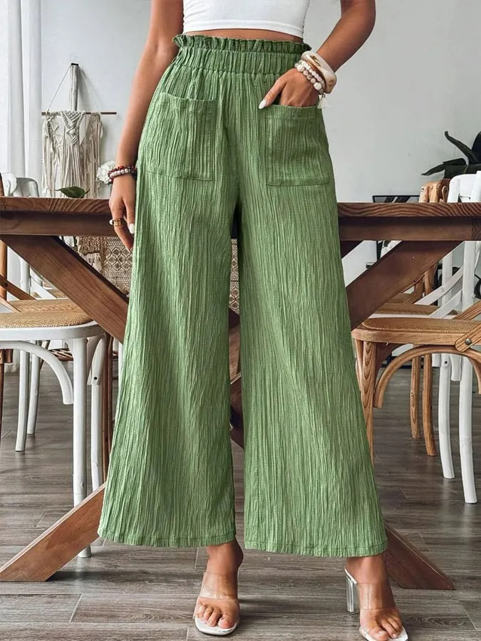 Women'S Solid Color Casual Trousers