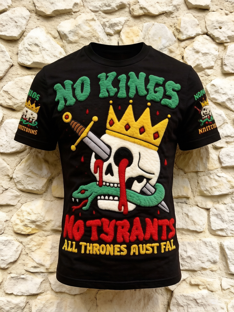 Men's No Kings No Tyrants Skull Print T-Shirt