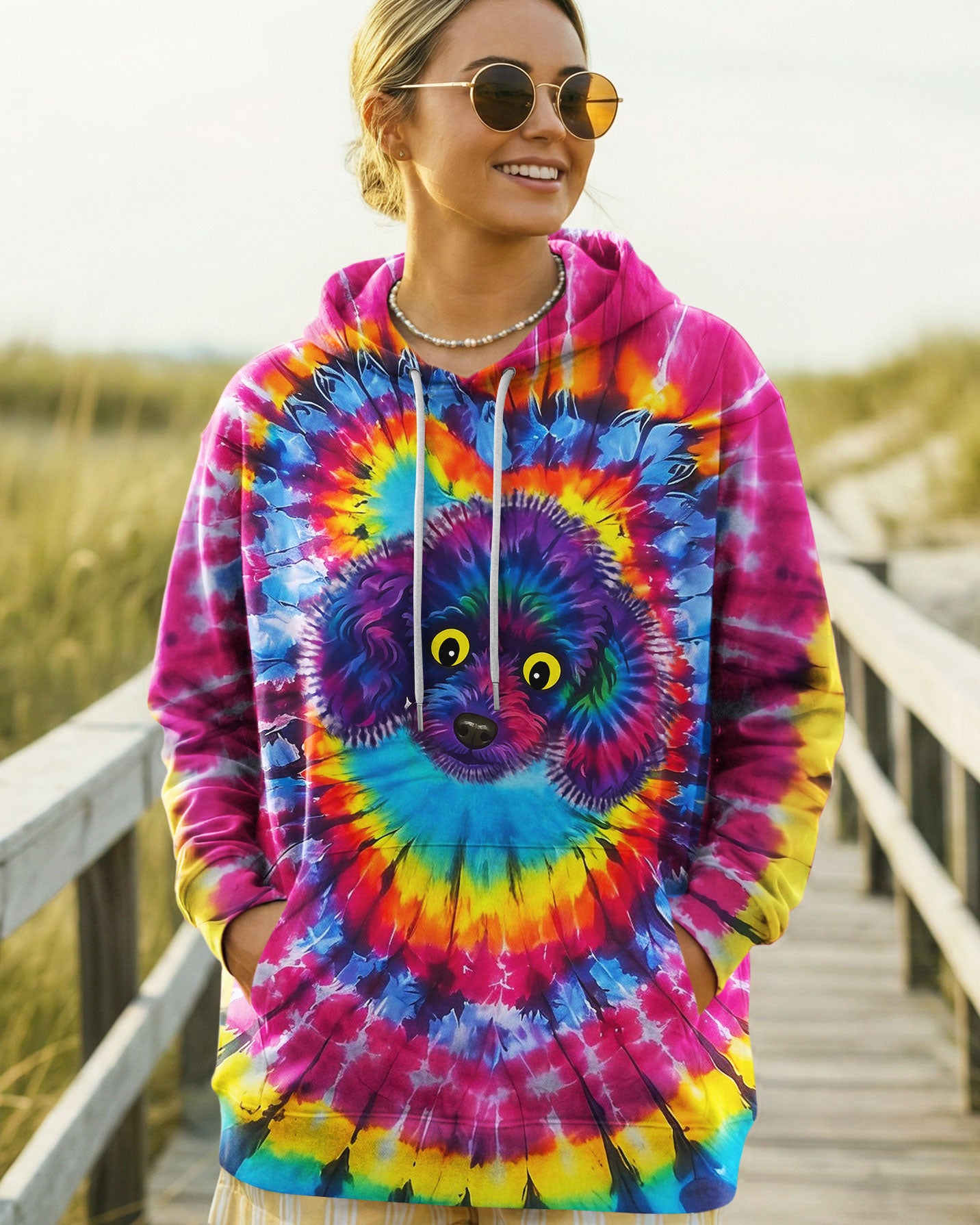 POODLE DOG SWIRL ALL OVER PRINT - TLNO0801261