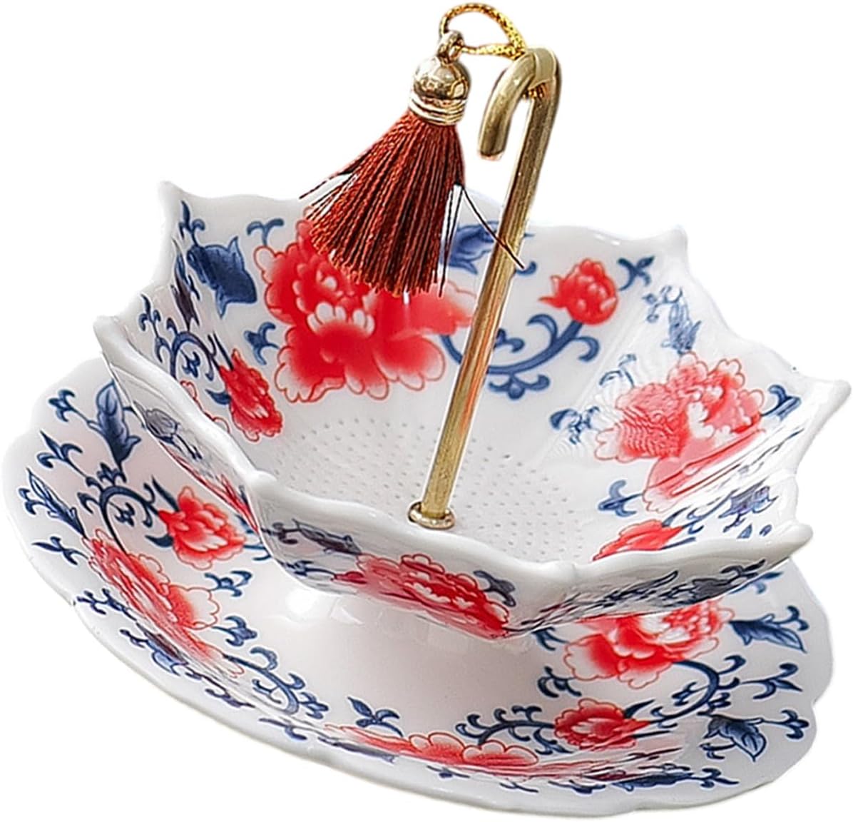5thousand years Blue and White Porcelain Umbrella Tea Infuser Set