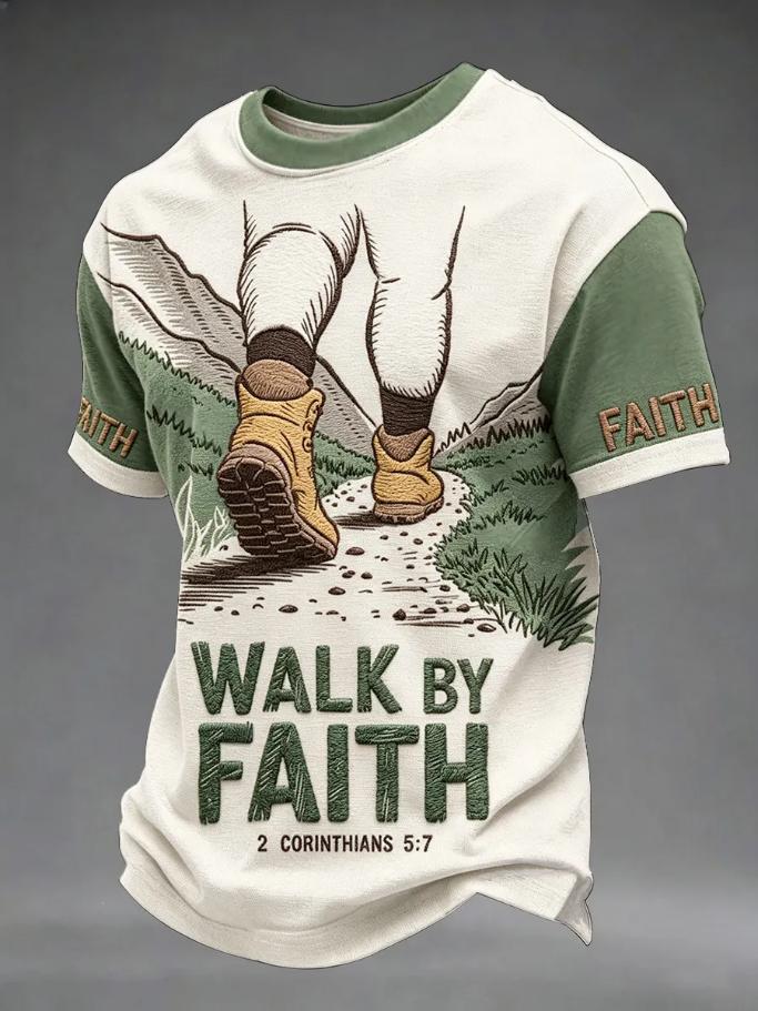 Men's Walk By Faith Print Casual T-Shirt