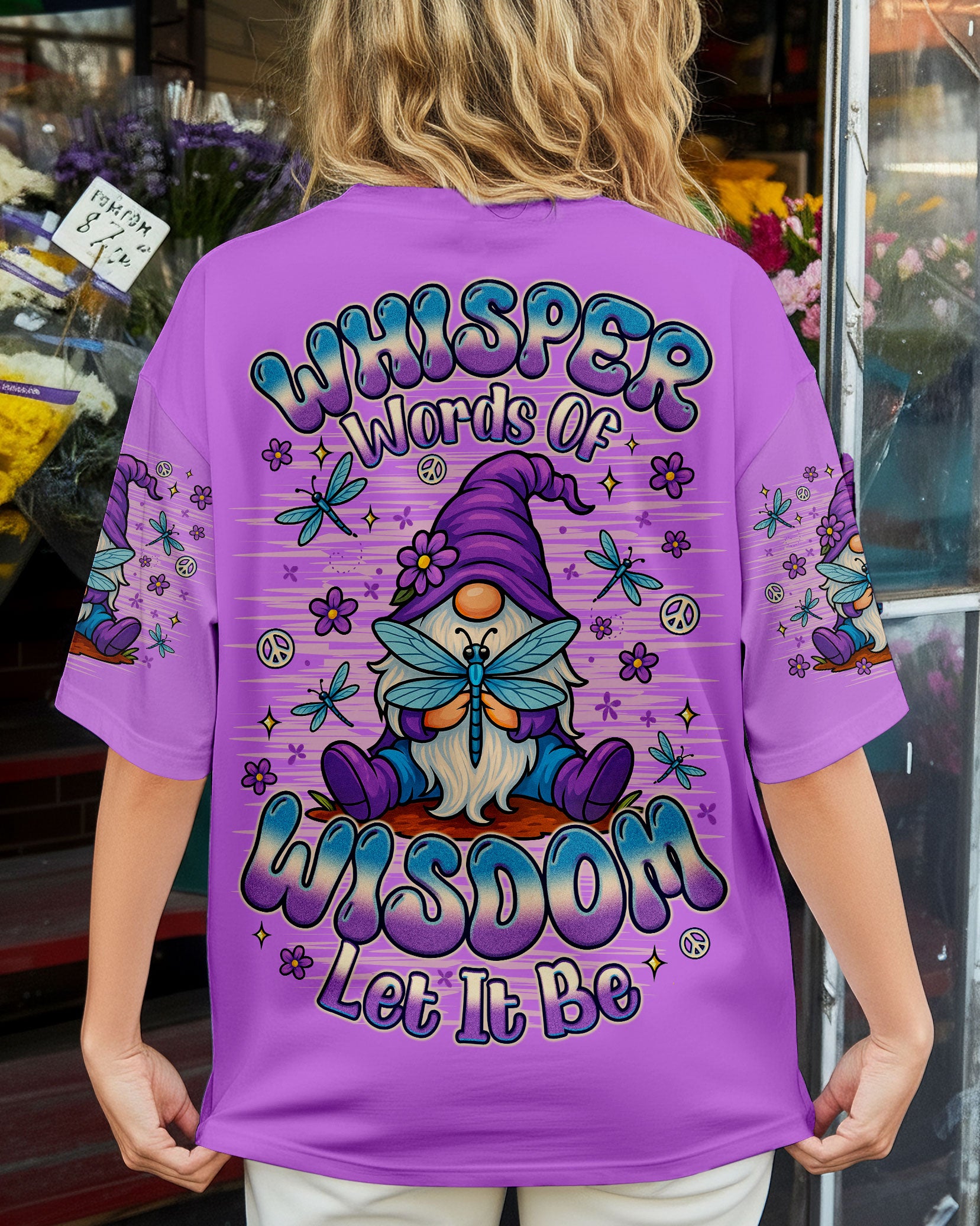 WHISPER WORDS OF WISDOM LET IT BE GNOME ALL OVER PRINT  - TLNO0811252