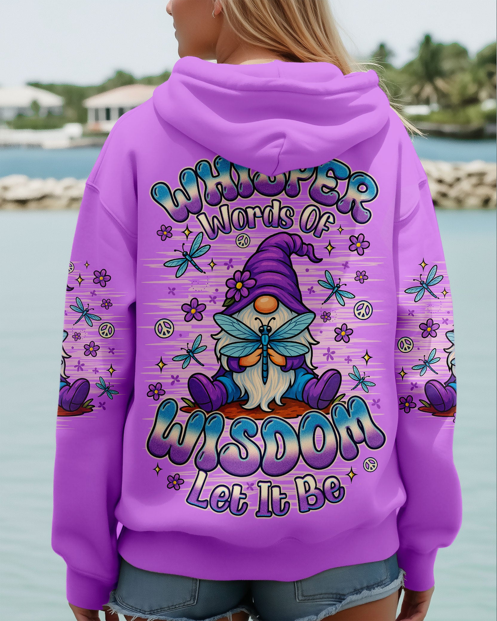 WHISPER WORDS OF WISDOM LET IT BE GNOME ALL OVER PRINT  - TLNO0811252