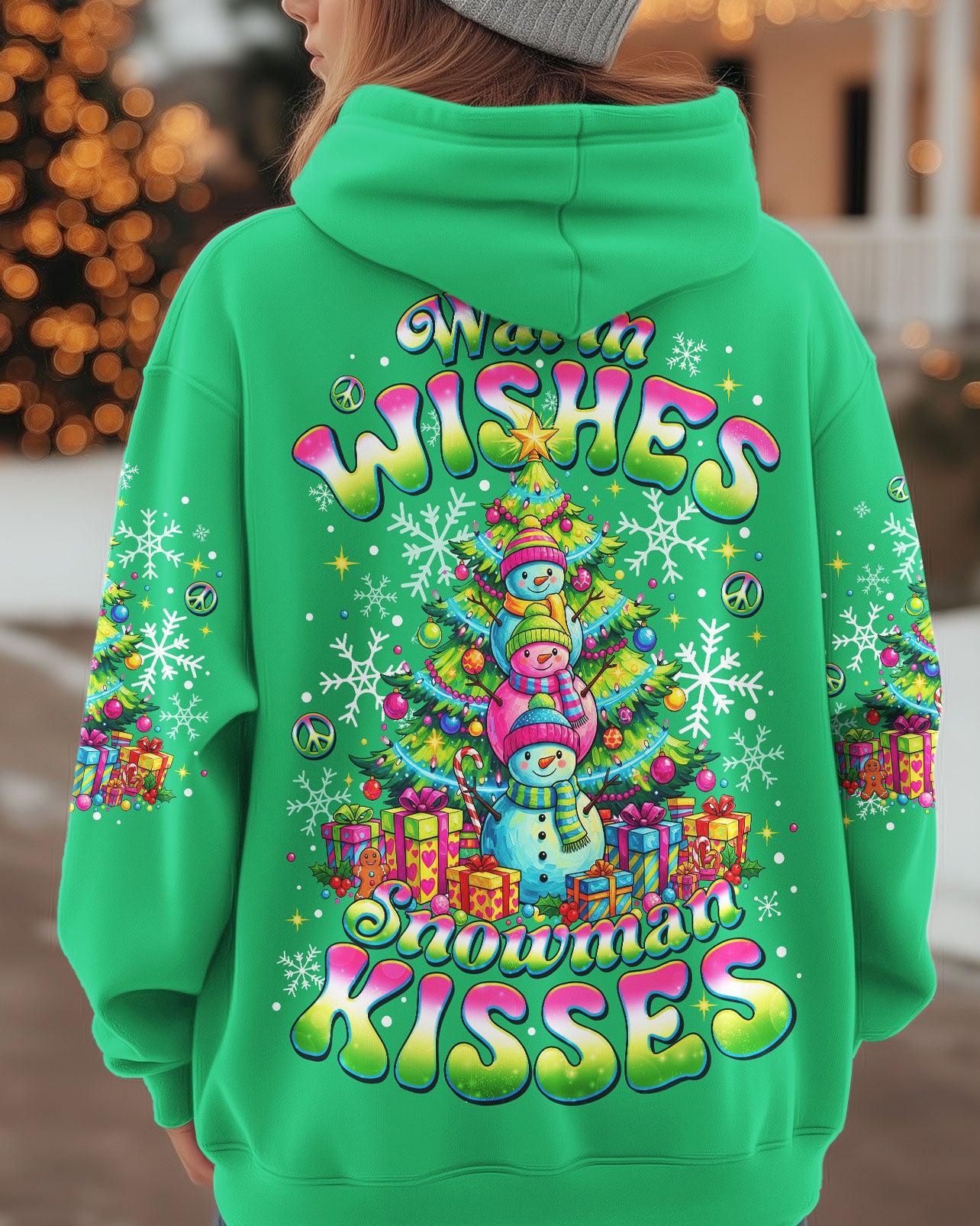 WARM WISHES AND SNOWMAN KISSES CHRISTMAS ALL OVER PRINT - TLNO1211252