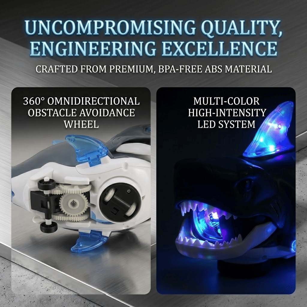 LuminoShark: Electric Glowing Swivel Shark