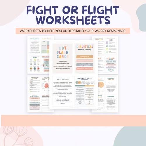 🧠Trauma therapy anxiety coping skill worksheets🔥BUY 2 FREE SHIPPING