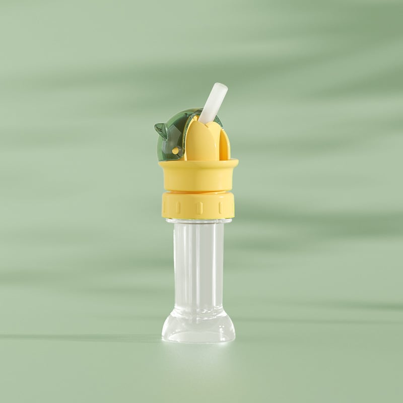 Water Bottle Spout Conversion Cap with Straw | Universal Fit for Juice & Water Bottles | Spill-Proof Flip Top Cover for Toddlers & Children