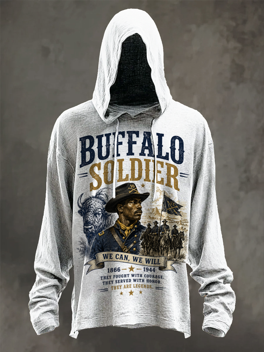 Men's Buffalo Soldier Art Print Hoodie