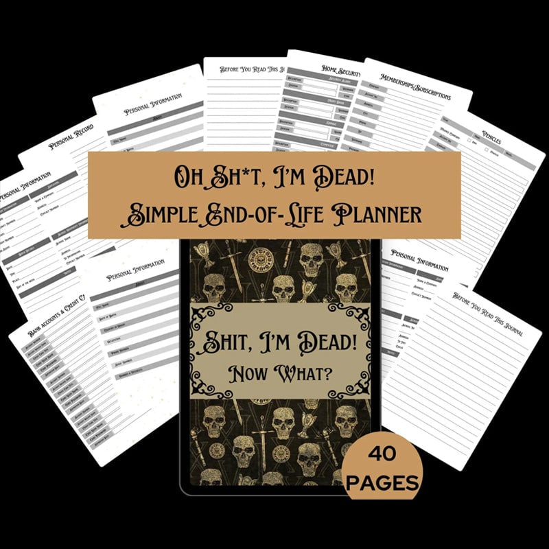 🎃 Halloween Gift: Sh*t, I’m Dead! End of Life Planner💀👍BEST SELLER
