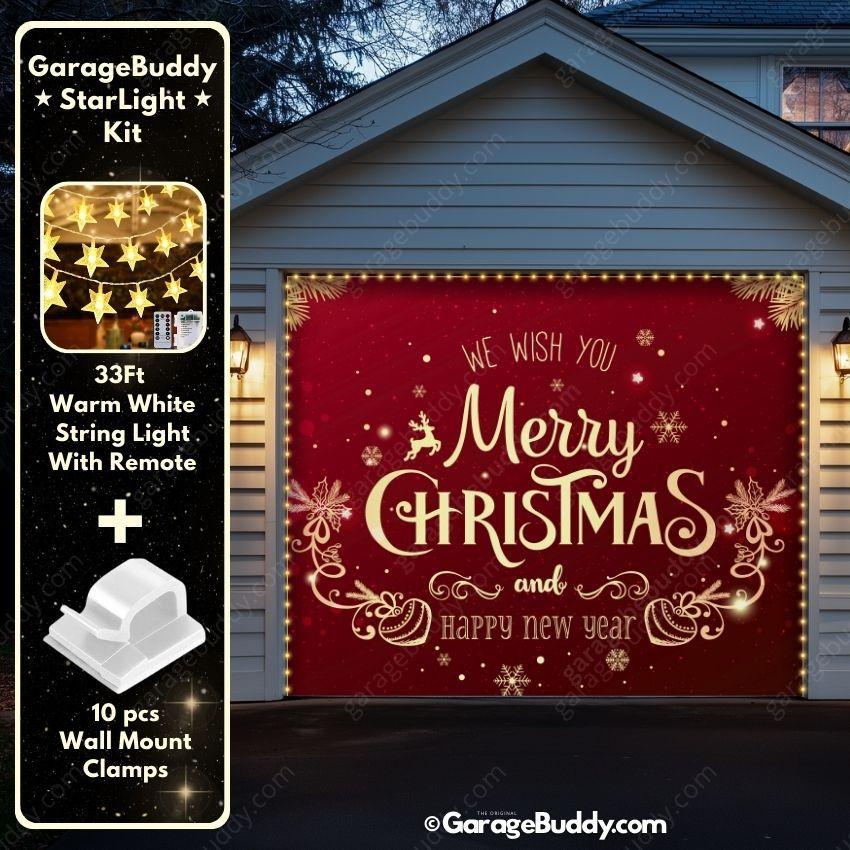 Garage Buddy | Merry Christmas B | Christmas Garage Door Cover