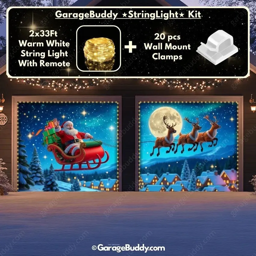 Garage Buddy | Santa's Flight | Christmas Garage Door Cover