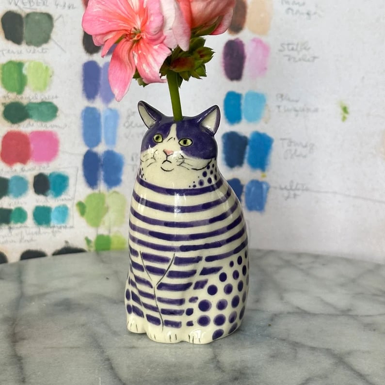 🔥LAST DAY 49% OFF - Polka Dot Cat Vase