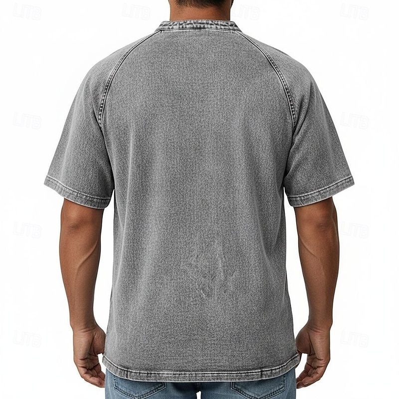 SoftFade Men's Coconut Tree T-Shirt - Acid Wash Vintage Tee