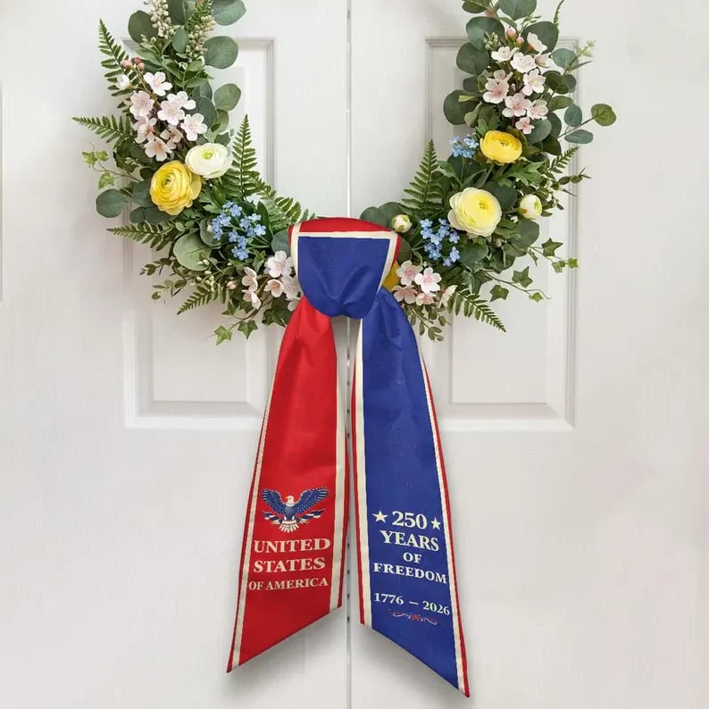 250th Anniversary Patriotic Sash, American Independence Celebration Ribbon