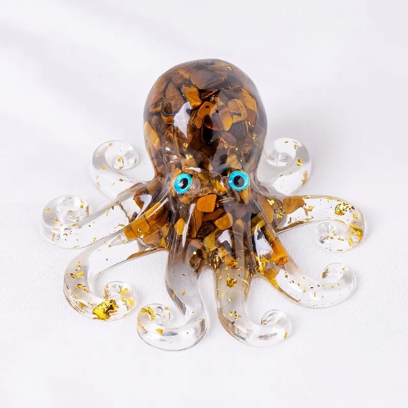 🔥Last 4 hours Sale: Save $15 -🔮🐙Natural Crystal Gravel Octopus Decor