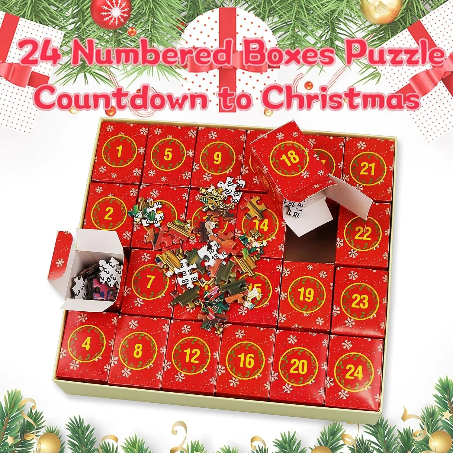 Awishday Advent Calendar Christmas Jigsaw Puzzles