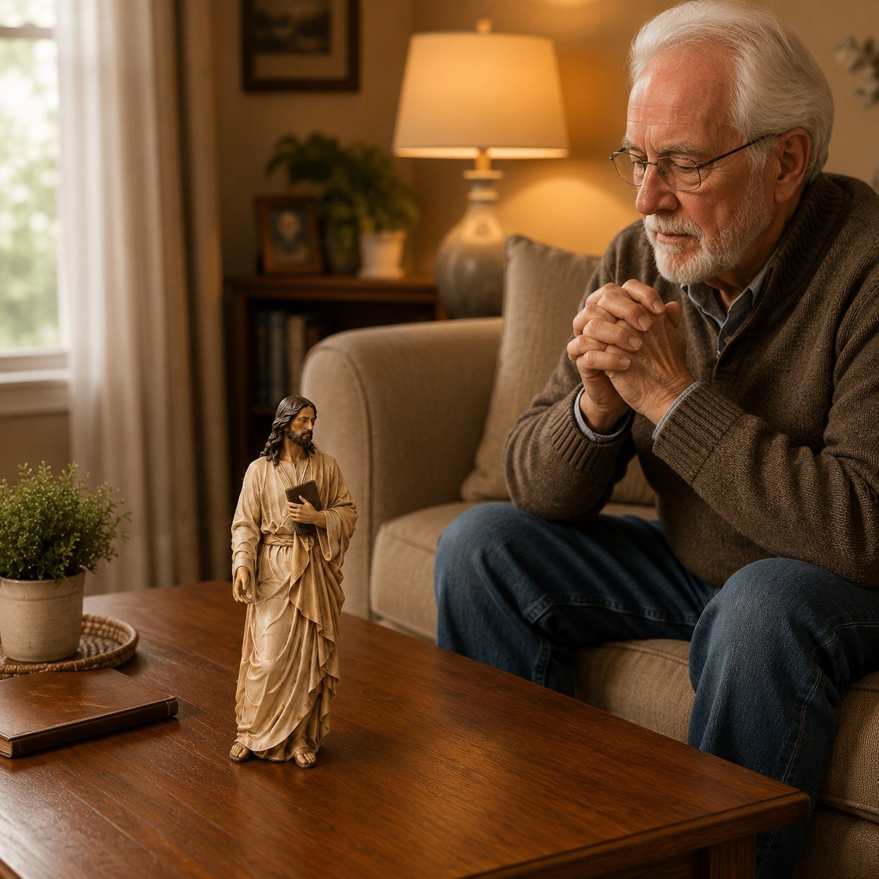 ✝️Jesus Figurine Bookshelf Decor Set🙏Sacred Companions for Your Daily Walk of Faith📚
