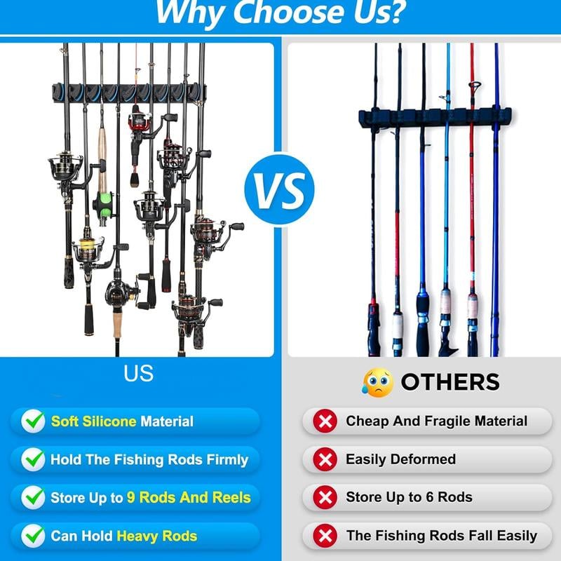 🔥LAST DAY 49% OFF - Wall Mounted Fishing Rod Rack