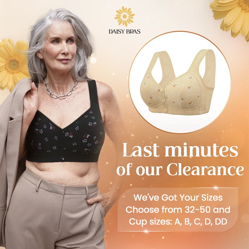 Daisy Bra – LAST DAY SALE 80% OFF – Comfortable & Convenient Front Button Bra