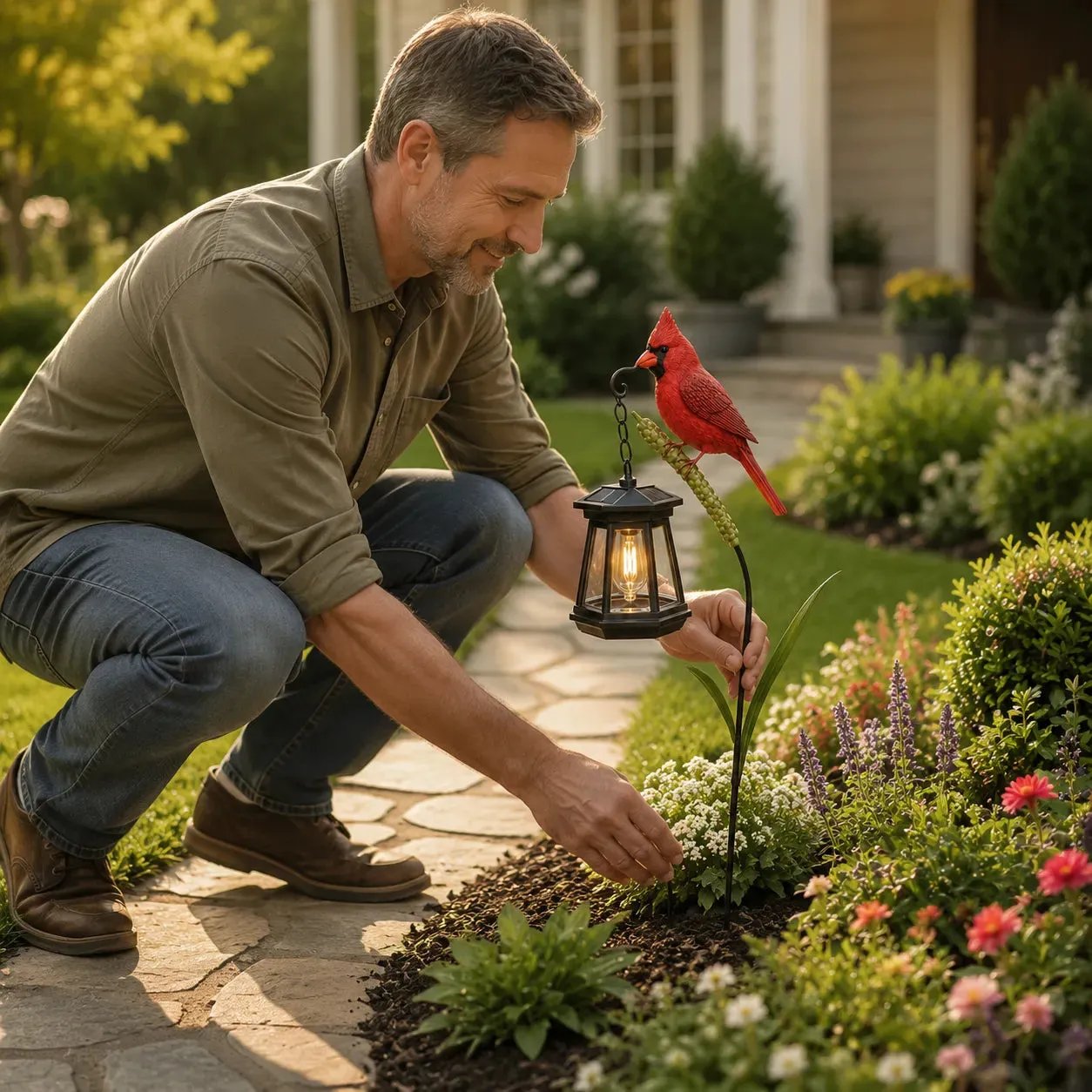 🔥Hot Sale 58% OFF🐦 Cardinal Solar Light—A Beautiful Garden Light That Feels Full of Life