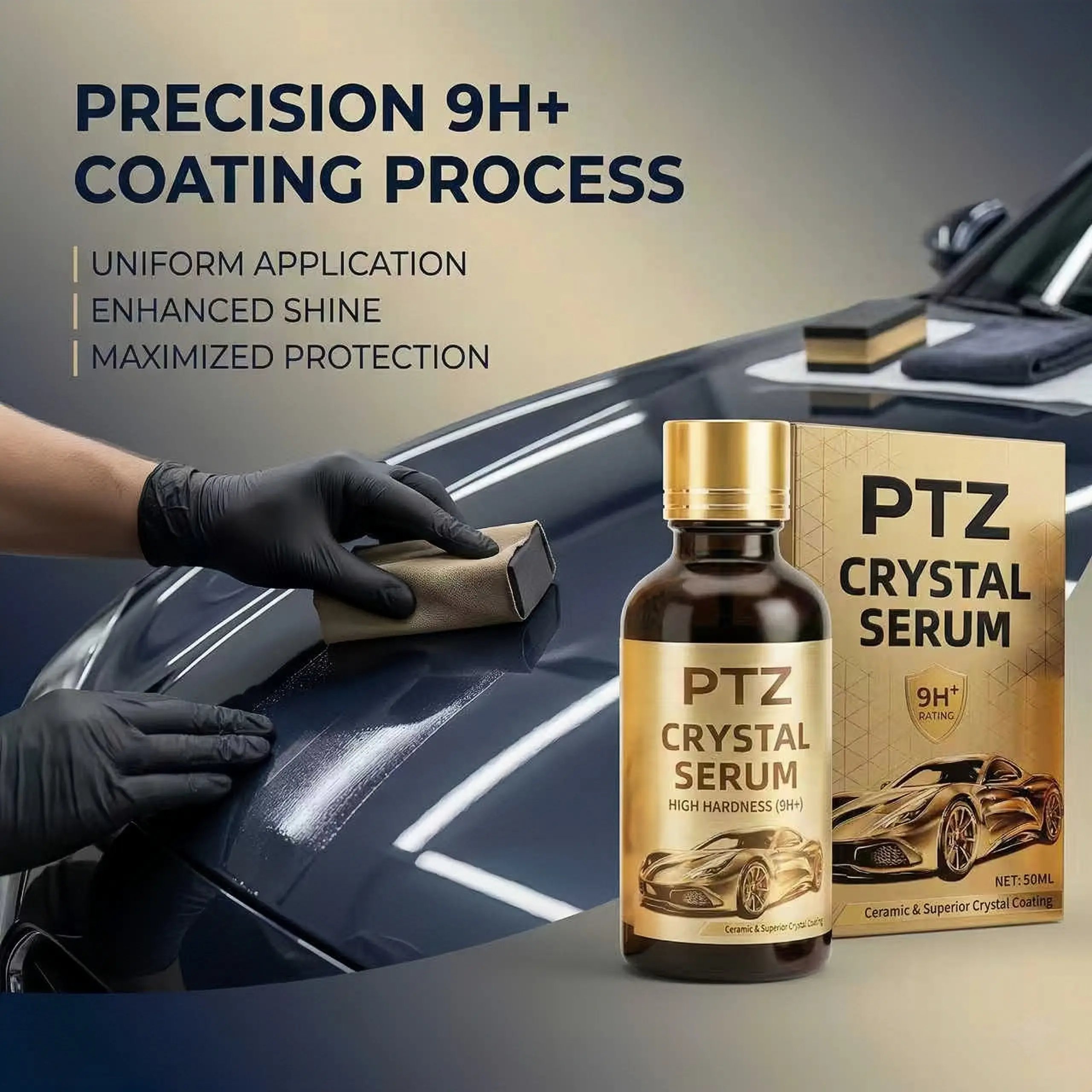 🔥Last Day 49% OFF - Crystal Serum – 9h Professional Ceramic Coating For Car Paint, Gloss & Protection