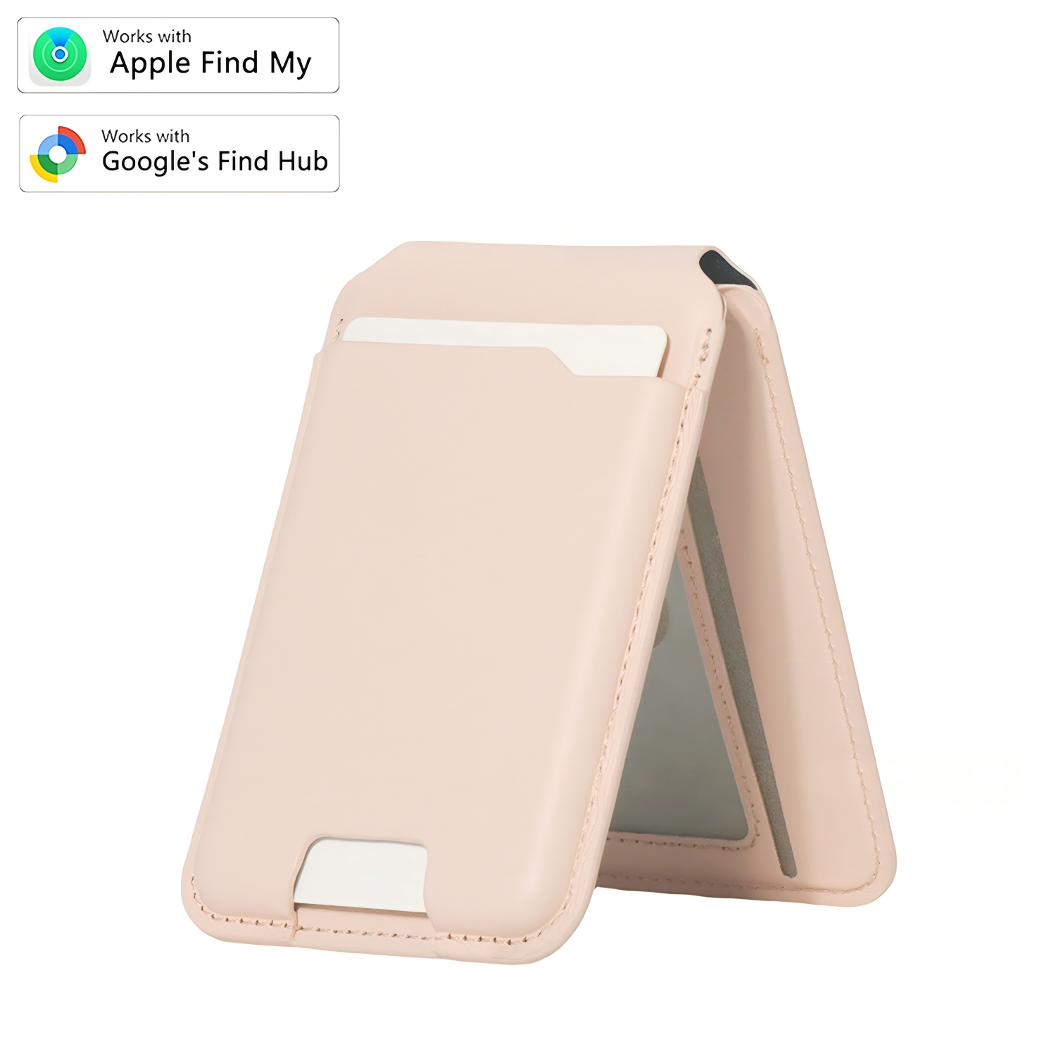 Smart MagSafe Wallet Made of Genuine Nappa Leather – with Apple Find My™ & Google Find Hub™, RFID Protection, and Wireless Charging.