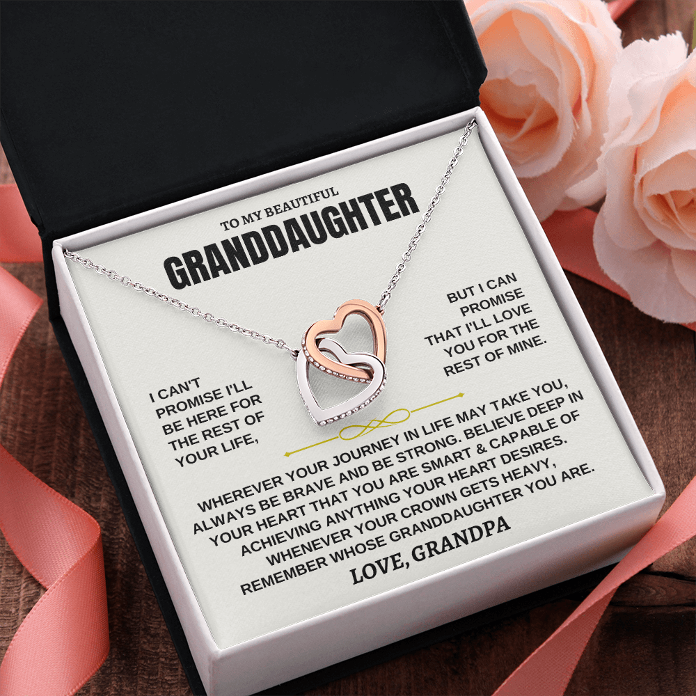 Sugarspring[ALMOST SOLD OUT] To My Beautiful Granddaughter - Interlocked Hearts Necklace Gift Set - SS117