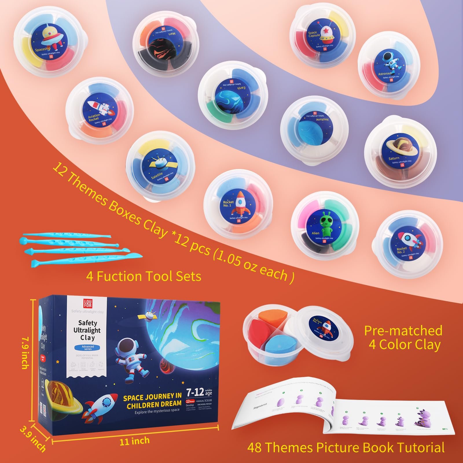 Air Dry Clay Pets Group Modeling Clay Kits for Kids