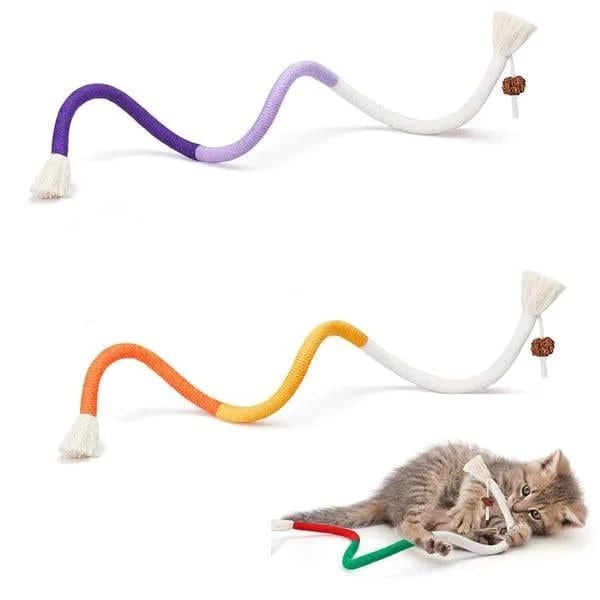 Catnip Chew Rope Toy - Natural, Safe Tooth Cleaner for Indoor Kittens