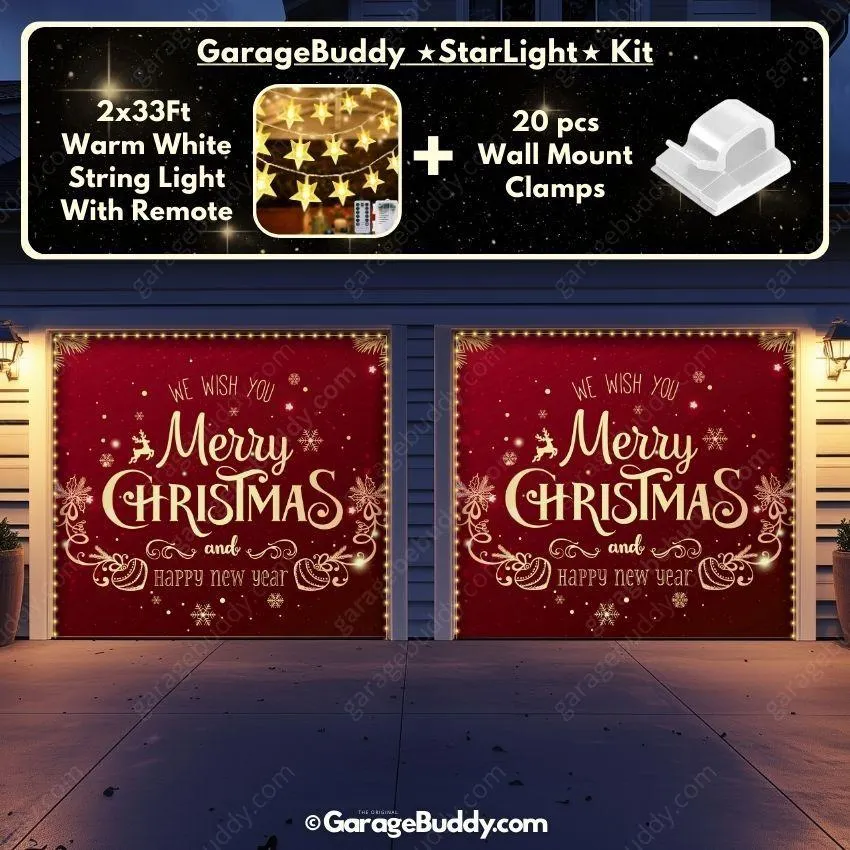 Garage Buddy | Merry Christmas B | Christmas Garage Door Cover