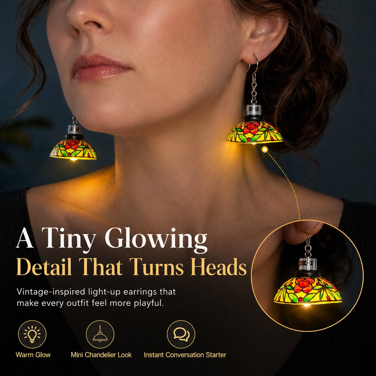 ✨Mini Chandelier Light Earrings For Costume Party Looks