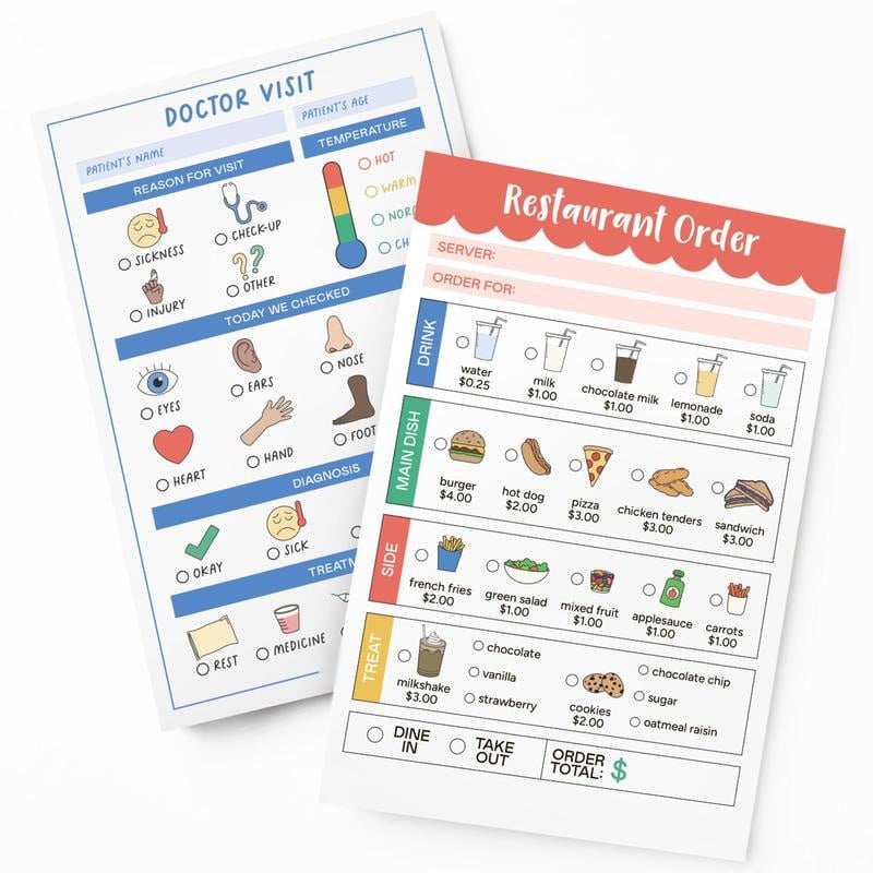 🎁Last Day 49% OFF - 🥳 Pretend Play Notepads | 2-Pack✨