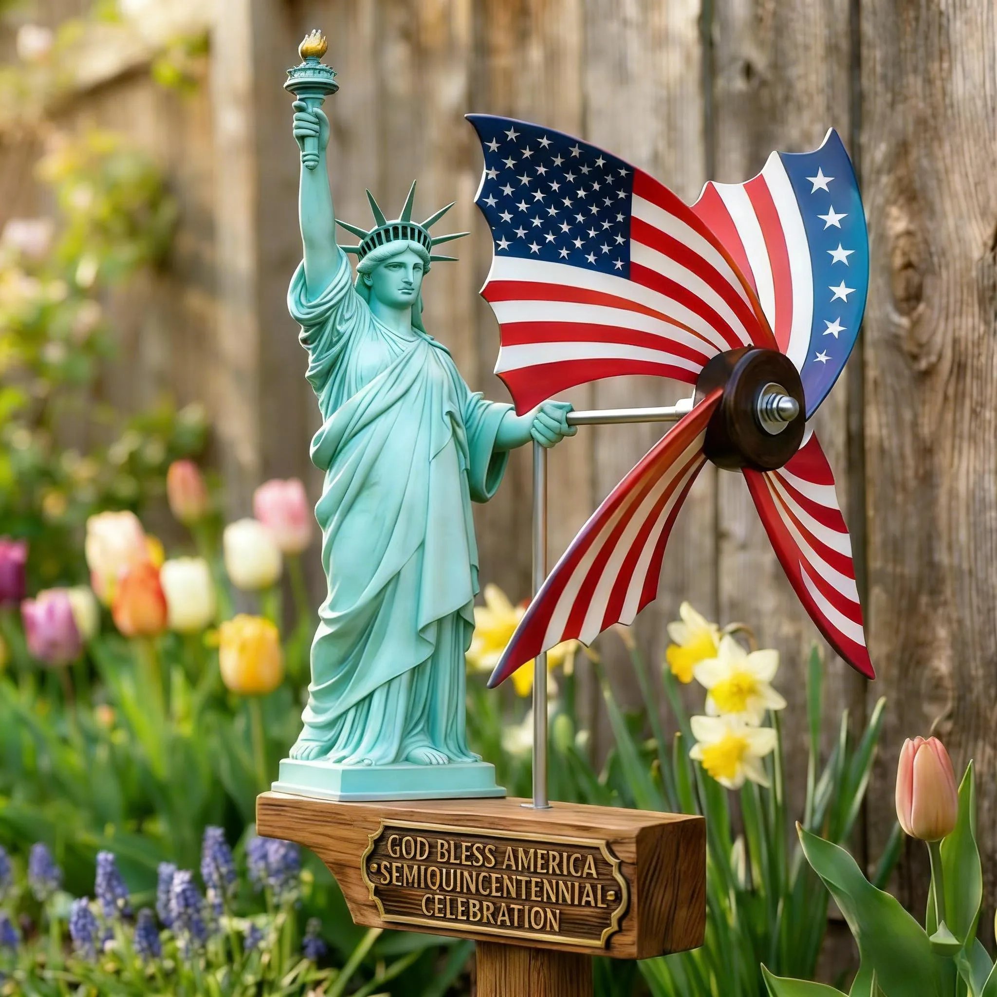 🦅🗽250th Anniversary Limited Edition Patriotic Garden Wind Spinner