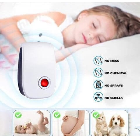 2024 New Upgrade Ultrasonic Electronic Repeller Mosquito and Insect Exterminator