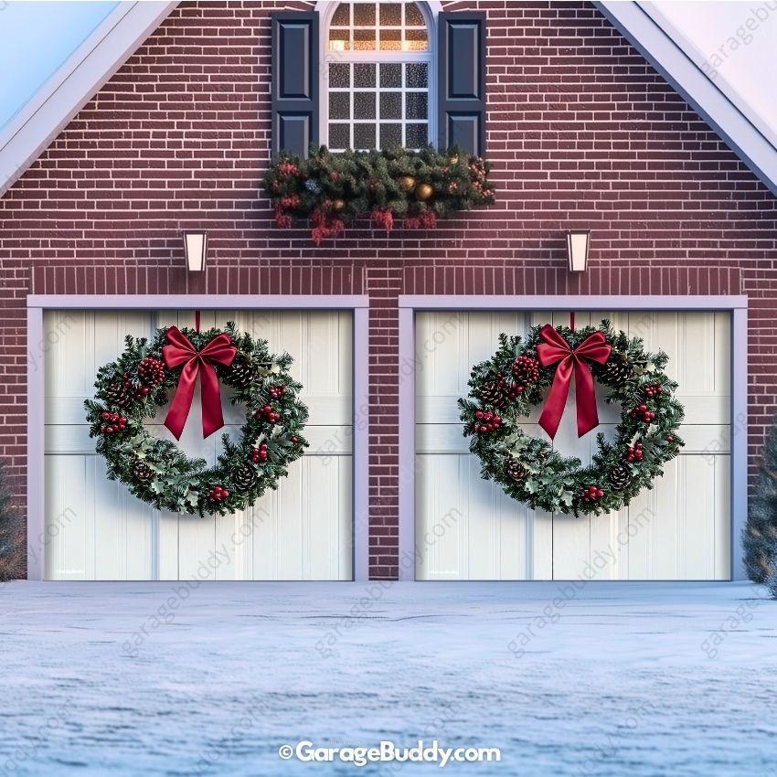 Garage Buddy | Christmas Wreath | Christmas Garage Door Cover