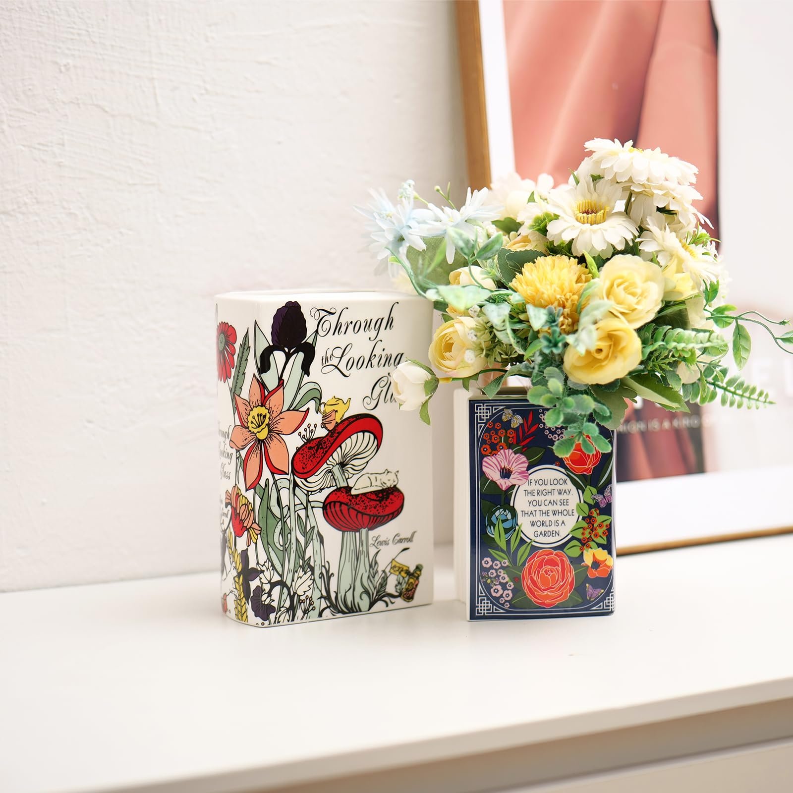 🔥LAST DAY 50% OFF - 📚 The Secret Garden Book-Shaped Ceramic Vase