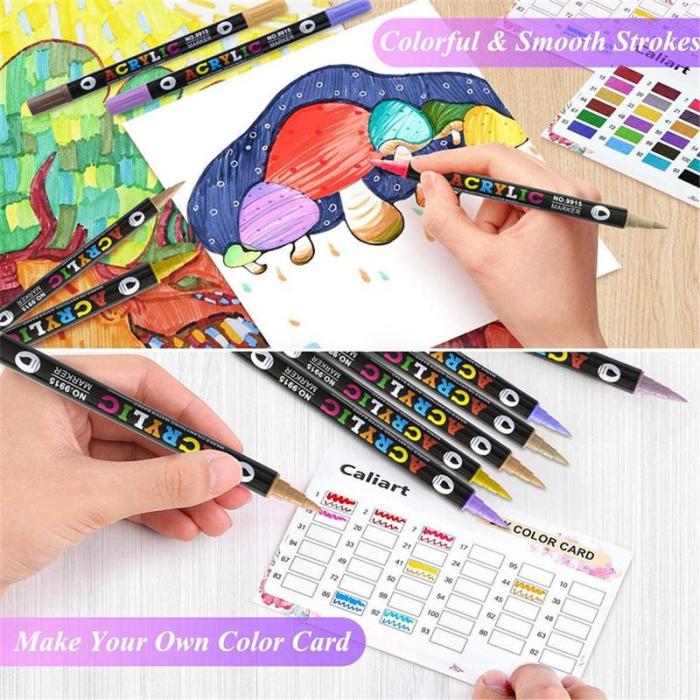 🔥Last Day Promotion-49% OFF - Dual Tip Acrylic Paint Pen Marker - 24/48/72 Colours
