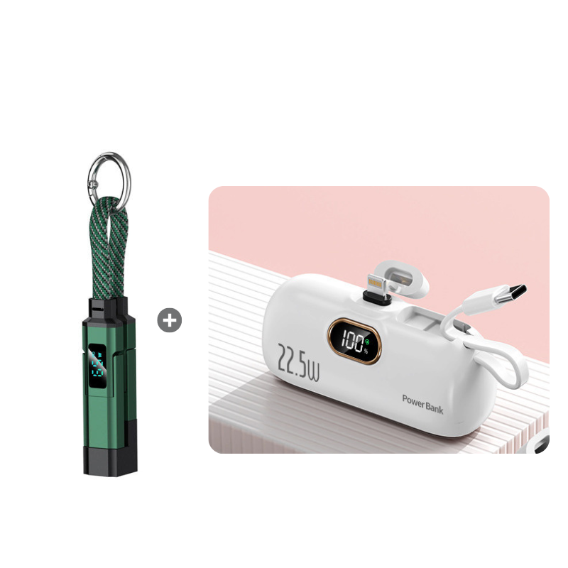 🔥HOT SALE 50% OFF🔥4-in-1 Digital Display Keychain Charging Cable