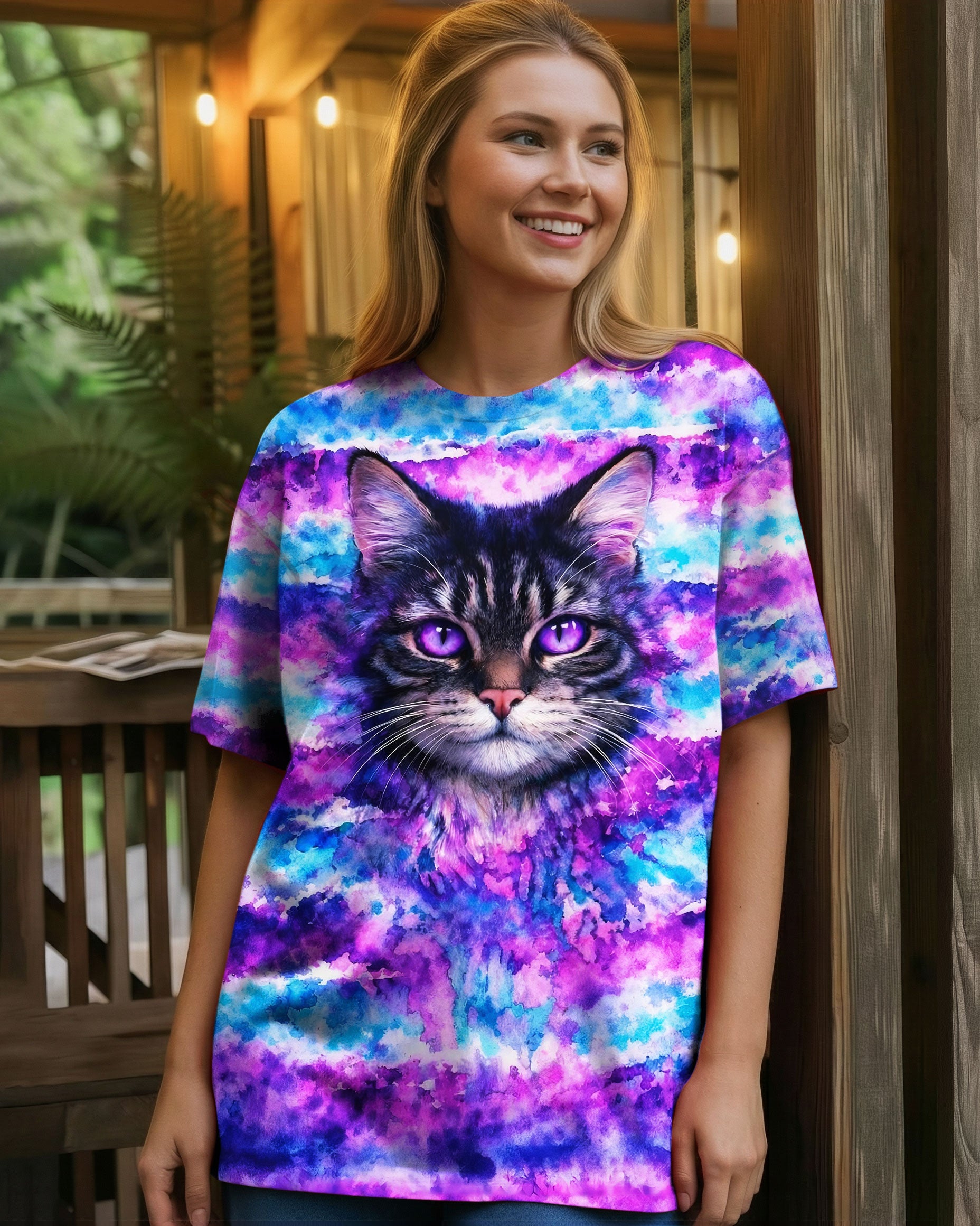 MYSTICAL CAT ALL OVER PRINT - TLNO0903262